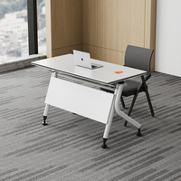 Bureau pliant en bois moderne et minimaliste avec design modulaire, durable et pliable pour les salles de réunion et l'utilisation à domicile/au bureau