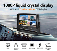 Caméra de recul pour camion OEM DVR 7 Moniteur de voiture motorisé de bureau 4CH LCD/TFT pour camions/autobus/véhicules Système de surveillance d'enregistrement