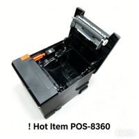Printer Thermal POS-8360 Auto Cutter 80mm untuk Struk, Penggunaan Bisnis, Terhubung Bluetooth USB LAN, Harga Murah, Ready Stock, Kecepatan 220MM/S