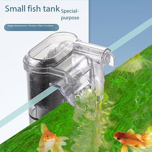 조정 가능한 투명 행 외부 필터가있는 소형 친환경 어항 벽걸이 형 폭포 교수형 수족관 필터 - Product Image 2