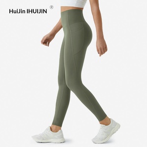 Pantalones de Yoga de Cintura Alta para Mujer, <span class=keywords><strong>con</strong></span> Bolsillos Laterales, Control de Abdomen, Leggings Deportivos, Transpirables, Elásticos en Cuatro Direcciones - Product Image 2