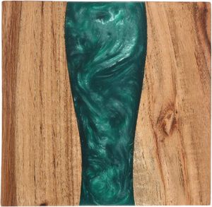 Nuevo Juego de 4 Posavasos de Resina Epoxi y Madera de Olivo para Bar, Cocina, Hogar, Apartamento - Product Image 5