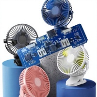 Ventilateur à pince EParthub haute efficacité de 6 pouces avec assemblage de circuit imprimé pour utilisation sur table et lit