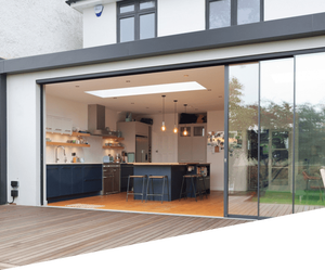 أبواب خارجية مزدوجة مع زجاج مجمد بوابة مدمجة من الألومنيوم زجاج من الألومنيوم للبلكونات أبواب حديثة من الفولاذ المقاوم للصدأ JBD - Product Image 6