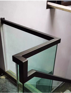 Aluminum alloy <b>narrow</b> glass slot handrail for staircase guardrail, handrail for indoor and outdoor villa balcony, staircase hand - Product Image 6