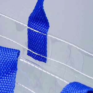 Bolsa de Mano Transparente de PVC Impermeable para Verano, con Cierre de Cremallera y Bolsillo Interior, Logotipo Personalizado Impreso, para Viajes y Playa - Product Image 5