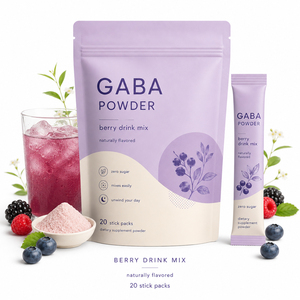 ผงช่วยการนอนหลับ GABA ปราศจากน้ำตาล 100% ขายดี วิตามินบี 6 แมกนีเซียม คุณภาพสูง ออร์แกนิค สำหรับสตรีมีครรภ์และผู้ใหญ่ - Product Image 2
