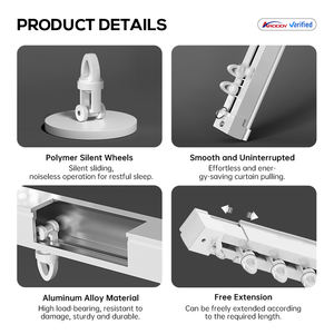 Riel <span class=keywords><strong>de</strong></span> Cortina Industrial <span class=keywords><strong>de</strong></span> Aleación <span class=keywords><strong>de</strong></span> Aluminio ARODDY <span class=keywords><strong>de</strong></span> 29-61 Pulgadas, Resistente, Ecológico, Personalizable y <span class=keywords><strong>de</strong></span> Fácil Instalación - Product Image 3