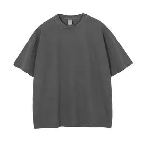 티셔츠 제조 업체 사용자 정의 새로운 디자인 조깅 체육관 느슨한 핏 100% 면 특대 티 셔츠 코튼 산성 워시 티셔츠 남성용