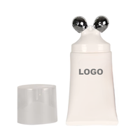 Tube cosmétique 80ml 100ml 150ml 200ml, tube plat 50mm, applicateur à double bille, blanc mat, logo personnalisé, crème pour le cou, crème pour le visage