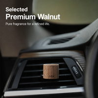 Diffuseur voiture en bois de noyer naturel, clip d’aromathérapie aux huiles essentielles, support OEM/ODM