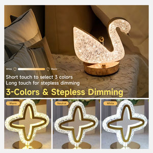 Restaurante recargable Color cristal mesa escritorio lámpara iluminación Usb Hotel lujo decoración moderna - Product Image 4