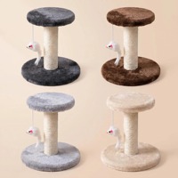 Arbre à chat en sisal, griffoir, structure d'escalade, plateforme de saut, panneaux de particules de qualité E1, jouet d'intérieur, emballé en carton, pliable