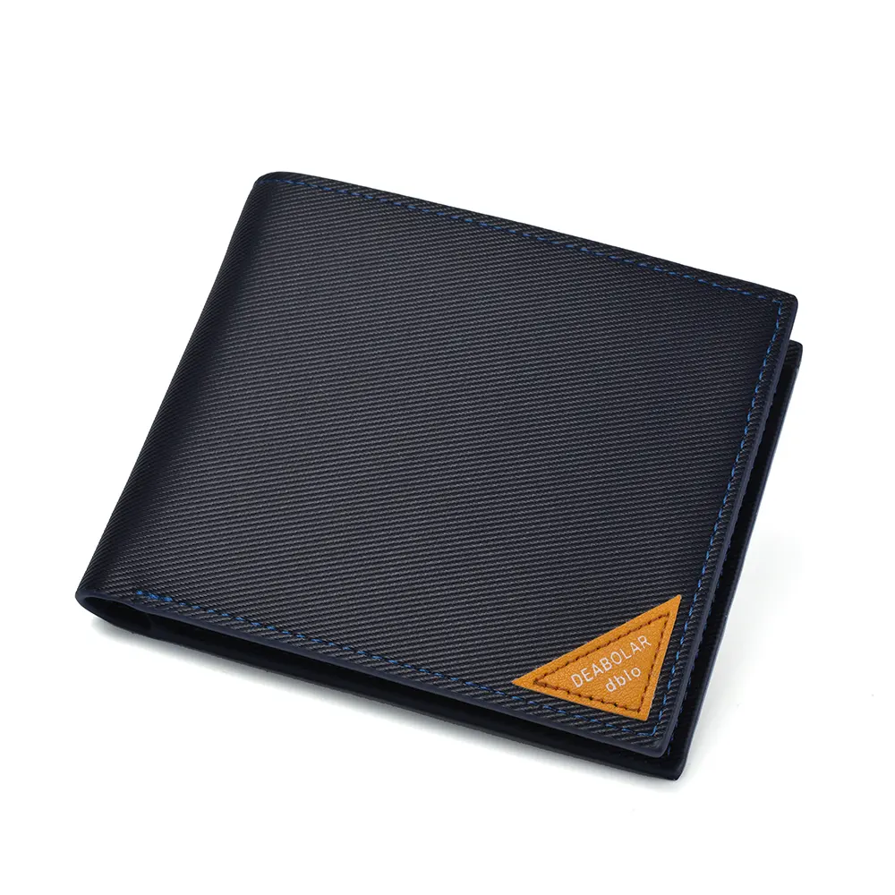 Men's Wallet Leather Card Holder's Short Black Wallet high quality Man Simple Wallets