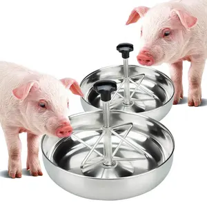 18 25/28cm round farm equipment pig feed trough 304 stainless steel piglet feeder