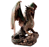Statue de dragon en résine bronze. Accueil collection statue