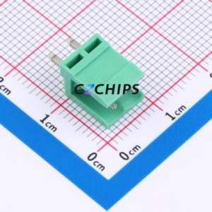 MXHT396V-3.96-02P-GN01-Cu-A Plug-in Terminal Block Through hole,P=3.96mm Board-to-Board / Socket - Open 1x2P 3.96mm Green - Product Image 1