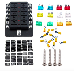 ฟิวส์บล็อกใบพัด atc/ato 12ทางพร้อมไฟสถานะ LED, ฟิวส์ต่างๆ, เทอร์มินัลกราวด์ - Product Image 1