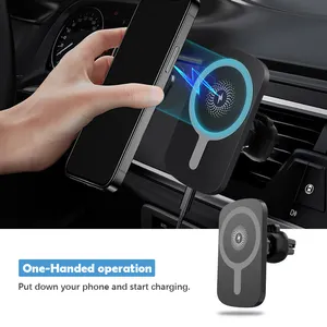 15W Car Phone Charger Holder for phone 12 13 14 15 Series Fast Charging Air Vents Magnetic Car Wireless Charger