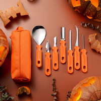 Topverkoper 7-delige set groothandel fruit- en groente Halloween pompoen snijsets