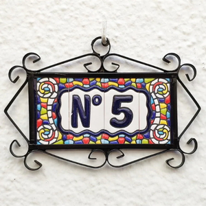 壁装飾タイル工場カスタム艶をかけられた文字と数字3.5*7.5cm手描きセラミックタイル - Product Image 6