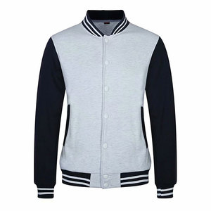 2021 vente en gros de haute qualité blanc coton mélange Polyester Style collège Baseball veste avec logo imprimé Baseball veste - Product Image 3