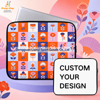 Housse d'ordinateur portable en néoprène personnalisée avec motif floral, sac intérieur pour ordinateur portable, étui promotionnel en néoprène pour ordinateur portable