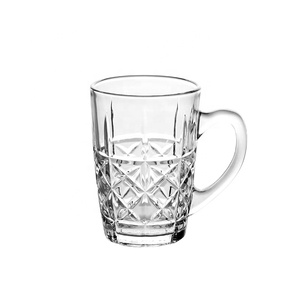 Bien Vendu 7 oz Tasse à Café Gravé En Verre Vente En Gros Pour Supermarché Distributeur <span class=keywords><strong>20</strong></span> <span class=keywords><strong>cl</strong></span> Mug En Verre De Haute Qualité - Product Image 1