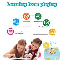 Игрушка-руль Poppy Playtime Mini для детей со световыми эффектами, трендовые игрушки 2024 года, фонограф с говорящими картами, проигрыватель-фонограф