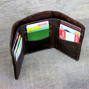 Luxury Men's Genuine Leather Trifold Wallet RFID Blocking Custom Brand Logo Slim <b>Credit</b> <b>Card</b> <b>Holder</b> OEM Supplier NTW-0039 - Product Image 1
