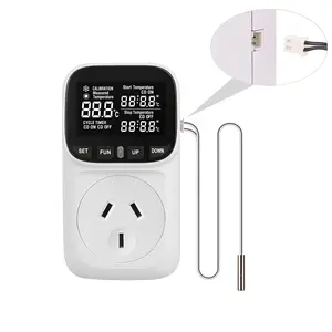 Digitaler LCD-Bildschirm-Thermostat Stecker, Digitaler Auslass-Stecker-Temperaturregler Timer-Modus, Heizung Kühlung Temperaturschalter