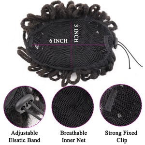 Meilleures ventes : <span class=keywords><strong>Chignon</strong></span> synthétique à clipser court, style africain bouclé, <span class=keywords><strong>avec</strong></span> cordon de serrage, couleurs assorties, en fibre synthétique - Product Image 3