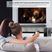 Barra de Sonido Bluetooth 2.1 Canales Premium para Cine en Casa y Sistema Multimedia de TV con Subwoofer, Salida de Audio de Alta Calidad