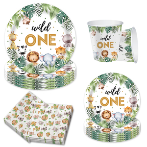 <span class=keywords><strong>Set</strong></span> di stoviglie per feste a tema animale nuovo <span class=keywords><strong>set</strong></span> di articoli per feste monouso per feste <span class=keywords><strong>Set</strong></span> di tovaglioli per piatti di carta <span class=keywords><strong>1</strong></span> ° partito - Product Image 1