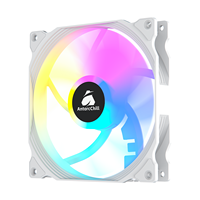 Ventilateur d'ordinateur AntarcChill 120 mm Ice White ARGB, haute vitesse, grand volume d'air, faible bruit, ventilateur de refroidissement du châssis pour ordinateur de bureau, configuration de jeu