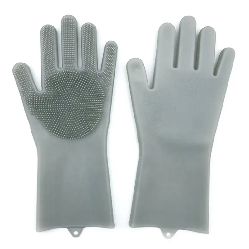 Silicone Washing Gloves BPA free Reusable Silicone Cleaning Gloves Sponge Brush to Clean with Not Sticky Hands, to Protect Hands
