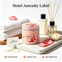 Étiquettes autocollantes rondes découpées, autocollants personnalisés pour cristaux de bain avec logo pour emballages d'articles de toilette de spa et d'hôtel