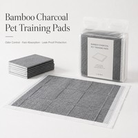 Tapis d'entraînement pour chiens d'intérieur jetables, super absorbants, anti-fuites, séchage rapide, grande taille 60x90cm, en charbon de bambou, marque privée