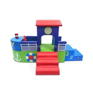Équipement de jeu intérieur pour usage domestique, bateau pirate en mousse, structure d'escalade en bois et plastique avec piscine à balles pour centres de jeux pour enfants - Product Image 6