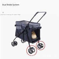 Poussette pour chien et chat de petite et moyenne taille, respirante, imperméable, chariot de transport pour animaux de compagnie, Cochecito Perro Poussette Hundewagen