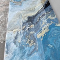 Panneaux muraux de décoration intérieure modernes respectueux de l'environnement 1220*2440*2.5-4mm Panneaux de marbre UV en PVC Feuilles de plastique haute brillance imperméables