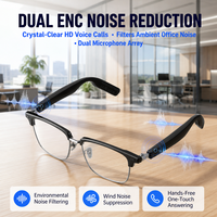 Lunettes Audio Intelligentes 5.0 Double Caméra Stéréo à Oreille Ouverte 360 Degrés Lecteur de Musique Appel Mains Libres Chargement Type-C