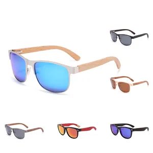 2022 lunettes de soleil polarisées en bois, lunettes de soleil en bambou pour femmes