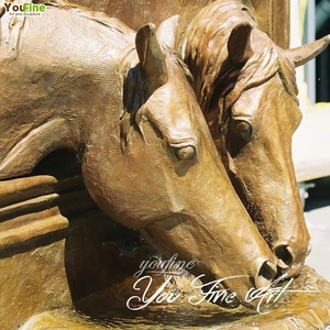 Fontana a Muro con Cavallo in Bronzo per Decorazione Giardino Esterno - Product Image 5