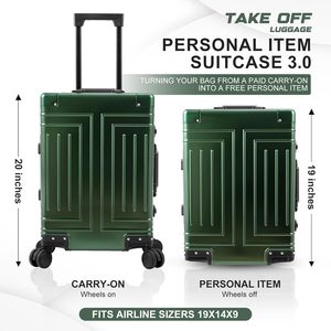 Nouvelle Valise Cabine 20 Pouces 2026 100% Alliage Aluminium Magnésium, Bagage à Main à Roulettes avec Serrure TSA, Coque Mé<span class=keywords><strong>tal</strong></span> - Product Image 3