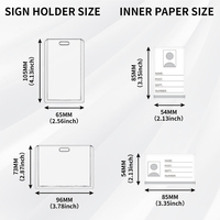 Porta Tarjetas de Identificación Personalizable de Alta Calidad con Textura de Cristal Acrílico para Estudiantes y Personal