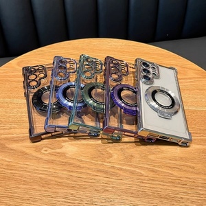 เคสโทรศัพท์แบบหรูหรา ดีไซน์แม่เหล็ก ป้องกันการตก กระแทก  วัสดุ TPU ชุบเคลือบ สำหรับ Samsung S25 S24 Ultra S23 Ultra S22 Ultra Note 20Ultra - Product Image 2