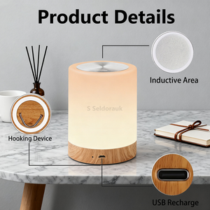 Draadloze oplaadbare RGB-kleurveranderende aanraaktafellamp, dimbare LED-sfeerverlichting, nachtlampje, bedlamp, bureauverlichting, decoratie voor thuis en kantoor - Product Image 3