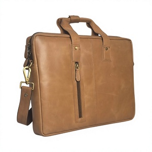 Maletín para Portátil de Cuero Genuino de Calidad de Exportación BS INTERNATIONAL para Hombres y Mujeres, Duradero, Gran Capacidad, Uso en Oficina, Impermeable - Product Image 2