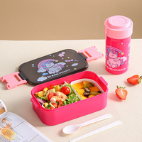 Lonchera Infantil Ecológica y Apta para Calentar con Tapa de Plástico y Vaso de Agua Antiderrames de Regalo